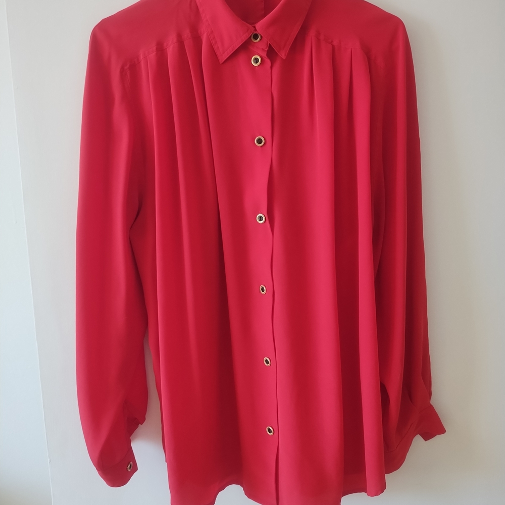Elegant Red Women's Blouse